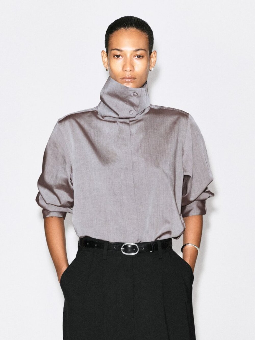NWT Cos Mock-Neck Shirt